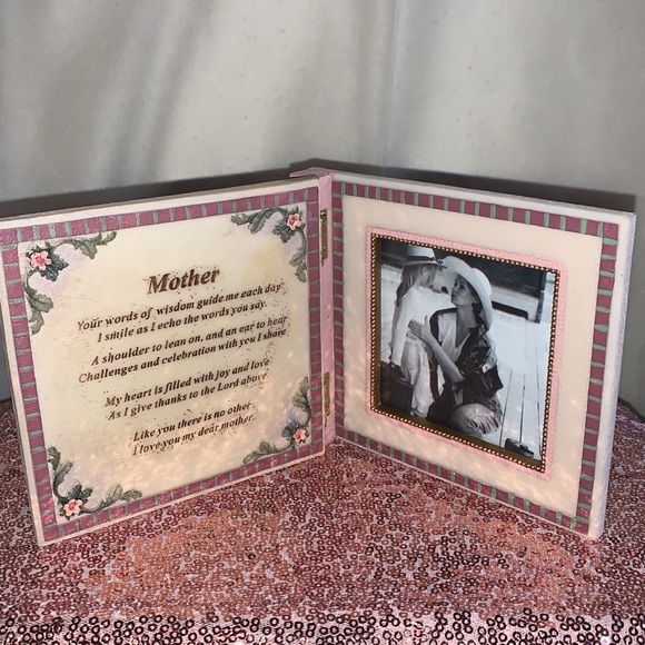 Alibaster Table Frame with Poem. Best Gifts for Mom from Daughter or Son - New - Picture 2 of 16